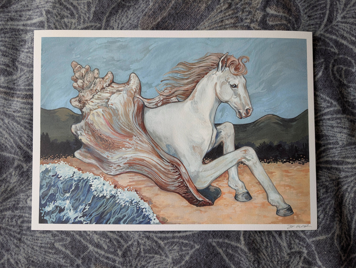 Venus as A Horse, Whimsical Horse Illustration, A3 Print