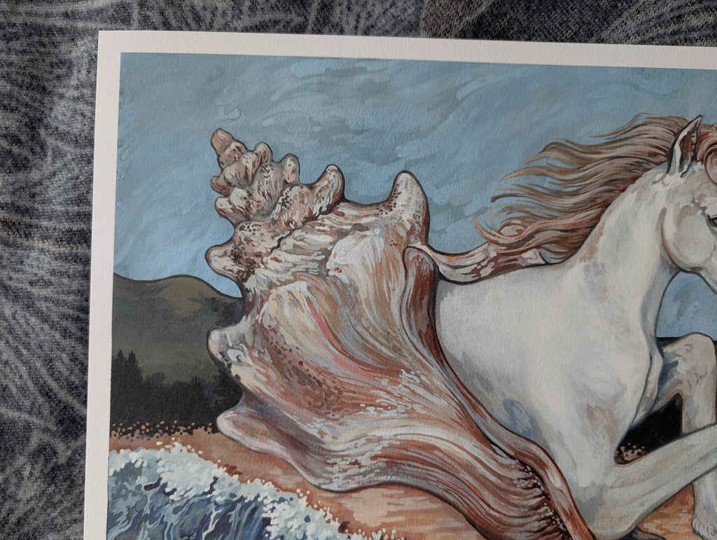 Venus as A Horse, Whimsical Horse Illustration, A3 Print