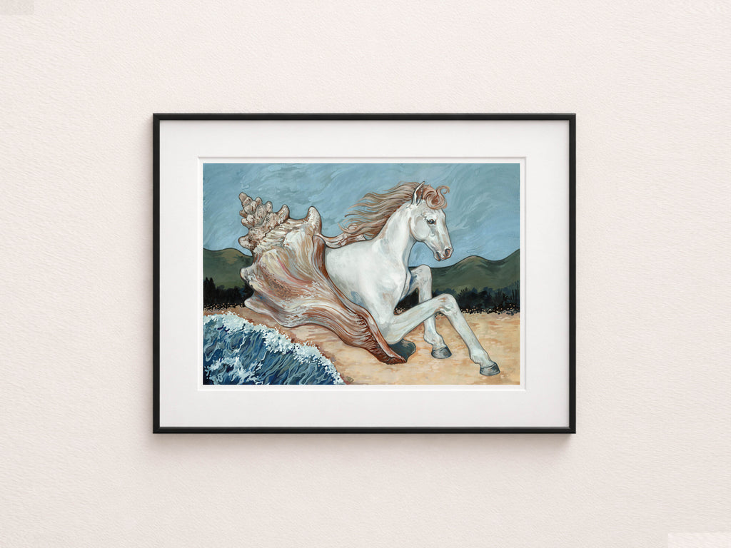 Venus as A Horse, Whimsical Horse Illustration, A3 Print